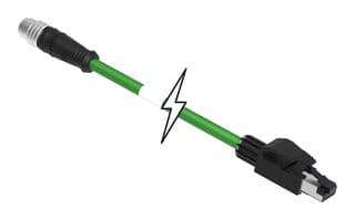 120108-0203 - MOLEX - 120108-0203 - Sensor Cable, M12, Micro-Change Plug, RJ45 Plug, 4 Positions, 2 m, 6.56 ft