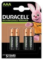 DX2400 P4 DU PRE - DURACELL - DX2400 P4 DU PRE - Rechargeable Battery, 1.2 V, Nickel Metal Hydride, 900 mAh, AAA