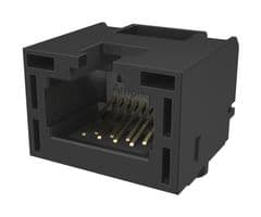 RJE3B1880402 - AMPHENOL COMMUNICATIONS SOLUTIONS - RJE3B1880402 - Modular Connector, RJ45 Jack, 1 x 1 (Port), 8P8C, Cat6, IP20, Surface Mount