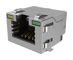 RJE3B1881411 - AMPHENOL COMMUNICATIONS SOLUTIONS - RJE3B1881411 - Modular Connector, RJ45 Jack, 1 x 1 (Port), 8P8C, Cat6, IP20, Surface Mount