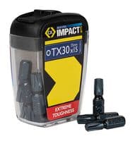 T4560 TX30D15 - CK TOOLS - T4560 TX30D15 - Drill Bit Set, 15Piece Pack, 25mm, Blue Steel TX30 Drill Bit