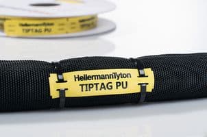 556-25010 TTAGPU15X100YE-PUR-YE - HELLERMANNTYTON - 556-25010 TTAGPU15X100YE-PUR-YE - Wire Marker, Thermal Transfer, Blank (No Legend), Yellow, 100mm x 15mm