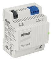 787-1012 - WAGO - 787-1012 - AC/DC DIN Rail Power Supply (PSU), ITE & Laboratory Equipment, 1 Output, 60 W, 24 V, 2.5 A