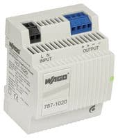 787-1020 - WAGO - 787-1020 - AC/DC DIN Rail Power Supply (PSU), ITE & Laboratory Equipment, 1 Output, 27.5 W, 5 V, 5.5 A