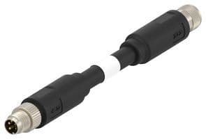 TB114CD4722-005 - AMP - TE CONNECTIVITY - TB114CD4722-005 - Sensor Cable, IP67, M8 Receptacle, M8 Plug, 4 Positions, 5 m, 16.4 ft, RPC Series