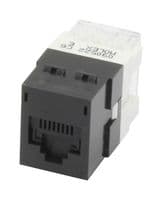 KSJ-00018-04 - MOLEX CES - KSJ-00018-04 - Modular Connector, Black, RJ45 Jack, 1 x 1 (Port), 8P8C, Cat6, Cable Mount