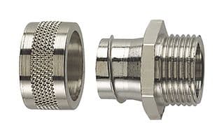 166-31002 PCS16-FM-M16-NPB-ML - HELLERMANNTYTON - 166-31002 PCS16-FM-M16-NPB-ML - Conduit Connector, Straight, Brass, Metallic, 25 mm, IP65