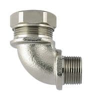 166-31606 PCS32-90FMC-M32-NPB/PA6-ML - HELLERMANNTYTON - 166-31606 PCS32-90FMC-M32-NPB/PA6-ML - Conduit Connector, 90 Degree, Brass, Nylon 6 (Polyamide 6), Metallic, IP65