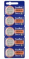 CR2016 - MURATA - CR2016 - Battery, 3 V, CR2016, Lithium Manganese Dioxide, 90 mAh, Pressure Contact, 1