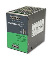 MPITF480-26B24 - MULTICOMP PRO - MPITF480-26B24 - AC/DC DIN Rail Power Supply (PSU), 3 Phase, ITE, Industrial & Laboratory Equipment, 1 Output, 480 W