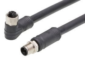 1205010244 - MOLEX - 1205010244 - Sensor Cable, M12, 90° Micro-Change Receptacle, Micro-Change Plug, 4 Positions, 5 m, 16.4 ft