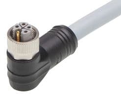 1205000210 - MOLEX - 1205000210 - Sensor Cable, M12, 90° Micro-Change Receptacle, Free End, 5 Positions, 5 m, 16.4 ft