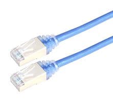 TRD628ABL-5 - L-COM - TRD628ABL-5 - Ethernet Cable, Cat6a, RJ45 Plug to RJ45 Plug, STP (Shielded Twisted Pair), Blue, 1.52 m, 5 ft