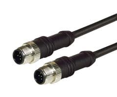 M12M125A-1 - L-COM - M12M125A-1 - Sensor Cable, M12 Plug, M12 Plug, 5 Positions, 1 m, 3.3 ft, M12M125A Series