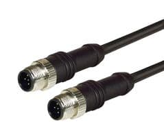 M12M125A-2 - L-COM - M12M125A-2 - Sensor Cable, M12 Plug, M12 Plug, 5 Positions, 2 m, 6.6 ft, M12M125A Series