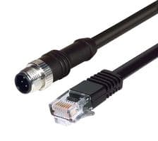 M12RJ454D-2 - L-COM - M12RJ454D-2 - Sensor Cable, D Coded, M12 Plug, RJ45 Plug, 4 Positions, 2 m, 6.6 ft