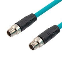 TRG607-T6T-5M - L-COM - TRG607-T6T-5M - Sensor Cable, X Coded, M12 Plug, M12 Plug, 8 Positions, 5 m, 16.4 ft, TRG607-T6T Series