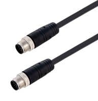TRG881-P4B-05M - L-COM - TRG881-P4B-05M - Sensor Cable, A Coded, M12 Plug, M12 Plug, 8 Positions, 500 mm, 19.7 ", TRG881-P4B Series