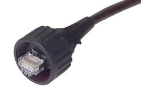 TRD3115M-1M - L-COM - TRD3115M-1M - Ethernet Cable, Cat5, RJ45 Plug to RJ45 Plug, Black, 1 m, 3.3 ft