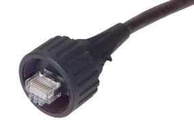 TRD3115M-2M - L-COM - TRD3115M-2M - Ethernet Cable, Cat5, RJ45 Plug to RJ45 Plug, Black, 2 m, 6.6 ft