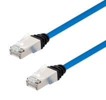 TRD628ALS-BLU-10 - L-COM - TRD628ALS-BLU-10 - Ethernet Cable, Cat6a, RJ45 Plug to RJ45 Plug, STP (Shielded Twisted Pair), Blue, 3.05 m, 10 ft
