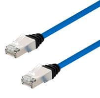 TRD628ALS-BLU-3 - L-COM - TRD628ALS-BLU-3 - Ethernet Cable, Cat6a, RJ45 Plug to RJ45 Plug, STP (Shielded Twisted Pair), Blue, 914.4 mm, 3 ft