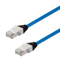 TRD628ALS-BLU-7 - L-COM - TRD628ALS-BLU-7 - Ethernet Cable, Cat6a, RJ45 Plug to RJ45 Plug, FUTP (Foiled Unshielded Twisted Pair), Blue, 2.1 m