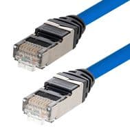 TRD628AP-BLU-10 - L-COM - TRD628AP-BLU-10 - Ethernet Cable, Cat6a, RJ45 Plug to RJ45 Plug, FUTP (Foiled Unshielded Twisted Pair), Blue