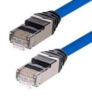 TRD628AP-BLU-3 - L-COM - TRD628AP-BLU-3 - Ethernet Cable, Cat6a, RJ45 Plug to RJ45 Plug, FUTP (Foiled Unshielded Twisted Pair), Blue