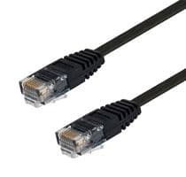 TRD695FLAT-BLK-20 - L-COM - TRD695FLAT-BLK-20 - Ethernet Cable, Cat6, RJ45 Plug to RJ45 Plug, UTP (Unshielded Twisted Pair), Black, 6.1 m, 20 ft