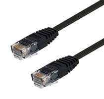 TRD695FLAT-BLK-50 - L-COM - TRD695FLAT-BLK-50 - Ethernet Cable, Cat6, RJ45 Plug to RJ45 Plug, UTP (Unshielded Twisted Pair), Black, 15.2 m, 50 ft