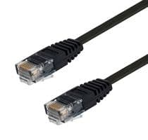 TRD695FLAT-BLK-7 - L-COM - TRD695FLAT-BLK-7 - Ethernet Cable, Cat6, RJ45 Plug to RJ45 Plug, UTP (Unshielded Twisted Pair), Black, 2.1 m, 7 ft