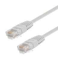 TRD695FLAT-WHT-10 - L-COM - TRD695FLAT-WHT-10 - Ethernet Cable, Cat6, RJ45 Plug to RJ45 Plug, UTP (Unshielded Twisted Pair), White, 3.05 m, 10 ft