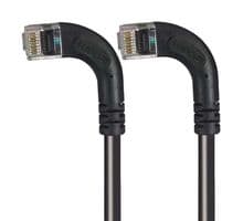 TRD695RA9BLK-30 - L-COM - TRD695RA9BLK-30 - Ethernet Cable, Cat6, 90° RJ45 Plug to 90° RJ45 Plug, UTP (Unshielded Twisted Pair), Black, 9.1 m