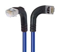 TRD695SRA10BL-15 - L-COM - TRD695SRA10BL-15 - Ethernet Cable, Cat6, 90° RJ45 Plug to 90° RJ45 Plug, FTP (Foiled Twisted Pair), Blue, 4.6 m