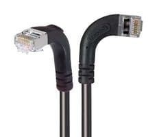 TRD695SRA10BLK-3 - L-COM - TRD695SRA10BLK-3 - Ethernet Cable, Cat6, 90° RJ45 Plug to 90° RJ45 Plug, FTP (Foiled Twisted Pair), Black, 914.4 mm