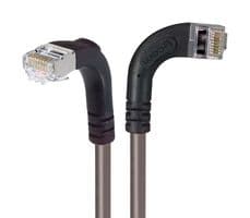 TRD695SRA10GRY-15 - L-COM - TRD695SRA10GRY-15 - Ethernet Cable, Cat6, 90° RJ45 Plug to 90° RJ45 Plug, FTP (Foiled Twisted Pair), Grey, 4.6 m