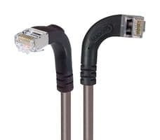 TRD695SRA10GRY-7 - L-COM - TRD695SRA10GRY-7 - Ethernet Cable, Cat6, 90° RJ45 Plug to 90° RJ45 Plug, FTP (Foiled Twisted Pair), Grey, 2.1 m