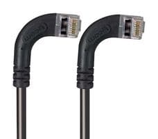TRD695SRA14BLK-10 - L-COM - TRD695SRA14BLK-10 - Ethernet Cable, Cat6, 90° RJ45 Plug to 90° RJ45 Plug, FTP (Foiled Twisted Pair), Black, 3.05 m