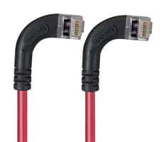 TRD695SRA14RD-25 - L-COM - TRD695SRA14RD-25 - Ethernet Cable, Cat6, 90° RJ45 Plug to 90° RJ45 Plug, FTP (Foiled Twisted Pair), Red, 7.6 m