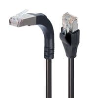 TRD695SRA15BLK-10 - L-COM - TRD695SRA15BLK-10 - Ethernet Cable, Cat6, 90° RJ45 Plug to RJ45 Plug, FTP (Foiled Twisted Pair), Black, 3.05 m, 10 ft
