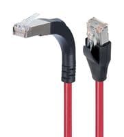 TRD695SRA15RED-3 - L-COM - TRD695SRA15RED-3 - Ethernet Cable, Cat6, 90° RJ45 Plug to RJ45 Plug, FTP (Foiled Twisted Pair), Red, 914.4 mm, 3 ft