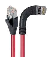 TRD695SRA7RD-2 - L-COM - TRD695SRA7RD-2 - Ethernet Cable, Cat6, 90° RJ45 Plug to RJ45 Plug, FTP (Foiled Twisted Pair), Red, 609.6 mm, 2 ft