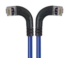TRD695SRA8BL-30 - L-COM - TRD695SRA8BL-30 - Ethernet Cable, Cat6, 90° RJ45 Plug to 90° RJ45 Plug, FTP (Foiled Twisted Pair), Blue, 9.1 m