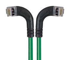 TRD695SRA8GR-5 - L-COM - TRD695SRA8GR-5 - Ethernet Cable, Cat6, 90° RJ45 Plug to 90° RJ45 Plug, FTP (Foiled Twisted Pair), Green, 1.5 m