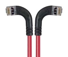 TRD695SRA8RD-10 - L-COM - TRD695SRA8RD-10 - Ethernet Cable, Cat6, 90° RJ45 Plug to 90° RJ45 Plug, FTP (Foiled Twisted Pair), Red, 3.05 m