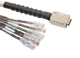 MRJ21AD-03 - L-COM - MRJ21AD-03 - Ethernet Cable, Cat5e, MRJ21 Straight Plug to 6x RJ45 Plug, UTP (Unshielded Twisted Pair), White