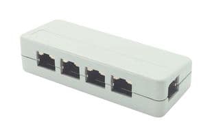 JMOD4S-1 - L-COM - JMOD4S-1 - Splitter, ISDN, 5 RJ45 8x8, Fully Wired, Shielded