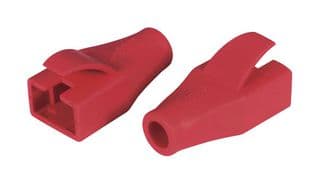 MPC45D60-RED - L-COM - MPC45D60-RED - Connector Accessory, Red, Snagless Boot, L-Com TDS8PC5 & TDS8PC6 Series Shielded RJ45 Plugs, 8 Ways