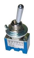 8A2022-Z - NIDEC COMPONENTS - 8A2022-Z - Toggle Switch, Miniature, On-Off-On, DPDT, Non Illuminated, 8A Series, Through Hole, 6 A